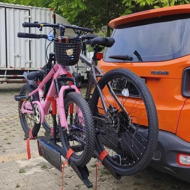 자전거 캐리어 오프로드 차량용 실외 SUV 후미 짐칸 고정 행거 접이식 2대용, 1개, 2대용 상향형