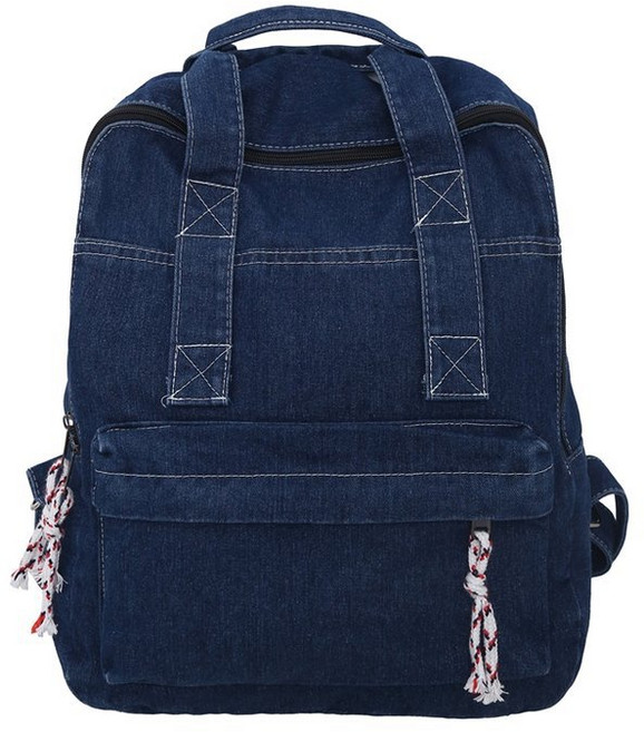 데님 백팩 빈티지 여성 여행 배낭 데일리 학생 통근 책백