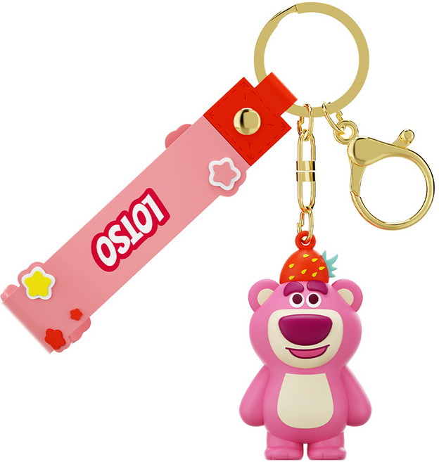 디즈니 픽사 토이스토리 랏소베어 스트로베리 페스트 키링 정품 공식 라이센스 열쇠고리