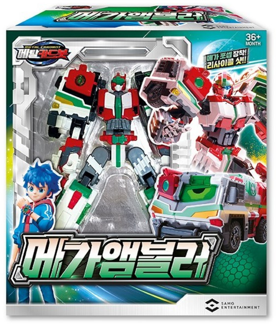 메탈카드봇 메가엠블러 두가지 변신로봇 비클모드, 혼합색상, 1개