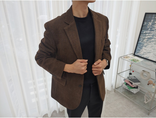 남자 겨울 골덴 모직마이 캐주얼 정장 코듀로이 자켓 남자 겨울 결혼식 하객룩 10color