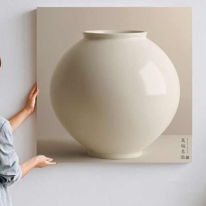 네이처갤러리 달항아리 액자 대형 인테리어 그림, 3번 달항아리