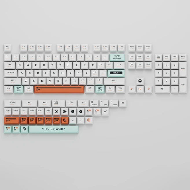 XDA 높이 구형 기계식 키보드 키캡 PBT 소재 승화 공법 열전사 플라스틱 테마 (키캡만), 01 하얀색