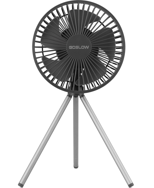 고슬로우 캠핑용 휴대용 탁상용 무선 소형 선풍기 서큘레이터, 그레이, GSF100