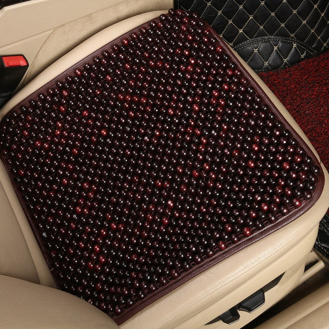차량용 방석 나무구슬 통풍시트 여름 구슬방석 자동차 단일 여름시트 통풍 쿠션 마사지 커버, 1개, 3D 미끄럼 방지 나무 구슬 단일 좌석