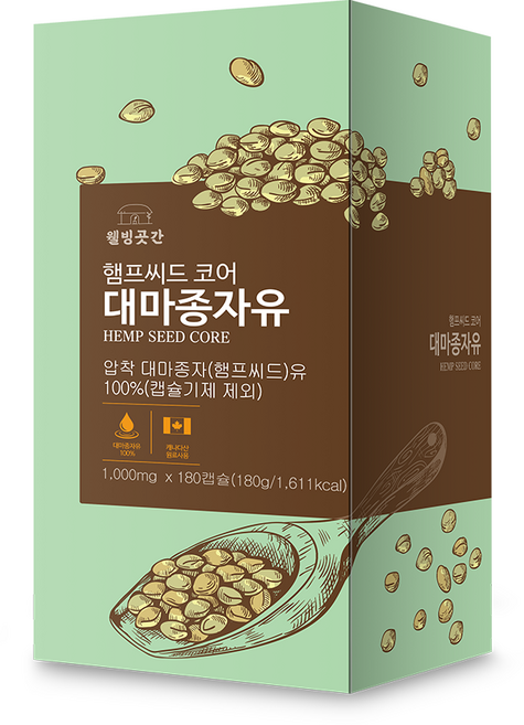 웰빙곳간 햄프씨드 코어 대마종자유 식약처인증, 180정, 1개
