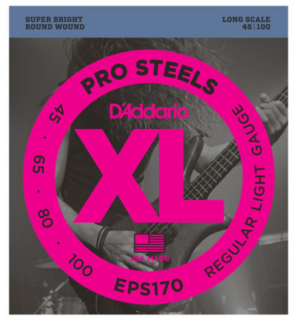 다다리오 베이스 기타스트링 4현 EPS170 Pro Steel 45-100, 1개