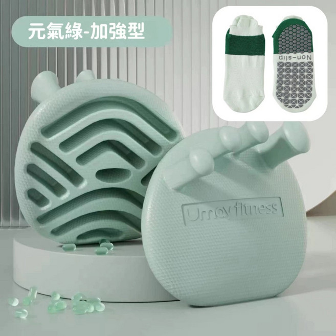 足弓訓練器 矽膠腳趾分離器 拇指外翻矯正器, 綠, 【元氣綠】一對+瑜珈襪一雙