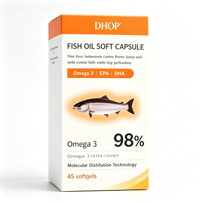 DHOP 98% 高濃度深海魚油軟膠囊, 1個, 45顆