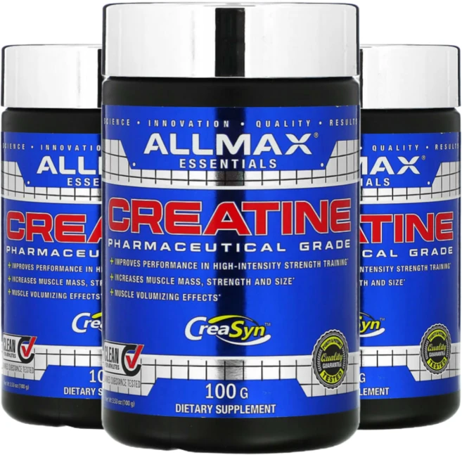 ALLMAX 올맥스 크레아틴 파우더 파마수티클 그레이드 미분화 CreaSyn 100g 3병, 3개 - 쿠팡