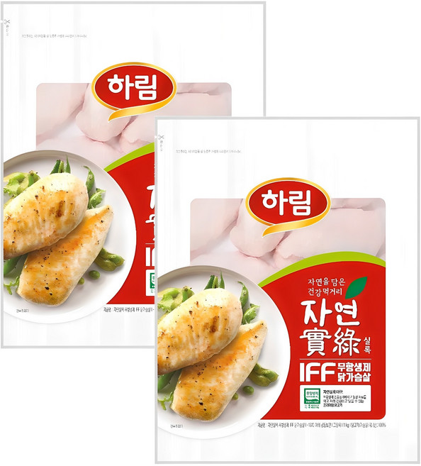 하림 IFF 가슴살, 1kg, 2개