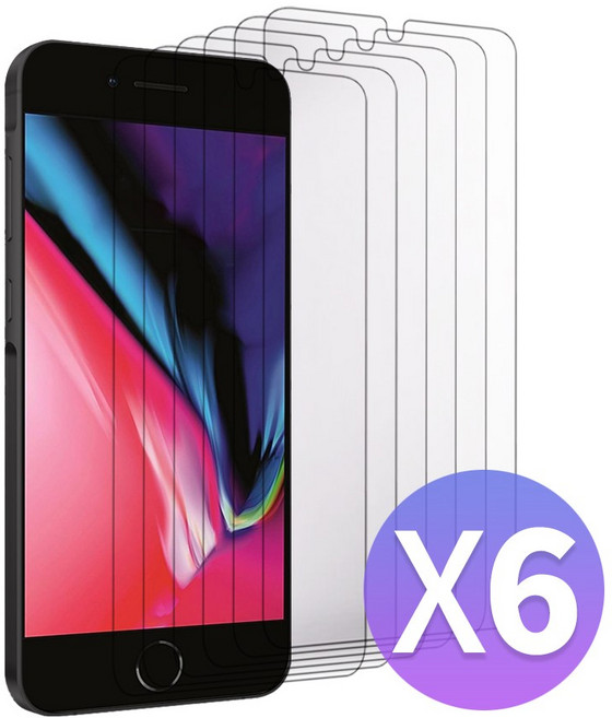 스톤스틸 3+3 아이폰 6 6S 지문 인식 평면 PET 필름, 6개