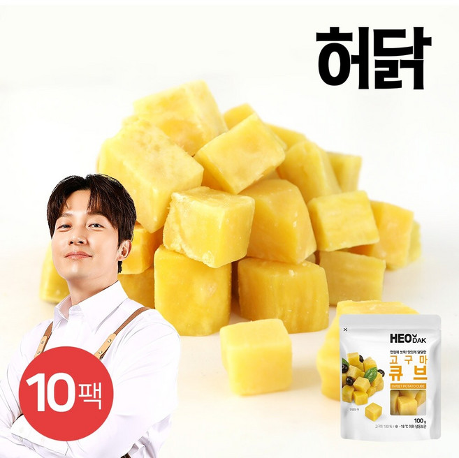 [허닭] 고구마 큐브 100g 10팩, 기타, 10개