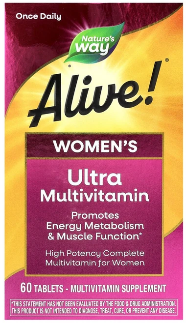 네이처스웨이 Alive 여성용 울트라 종합비타민 60정, 1개 - 쿠팡