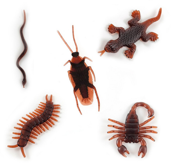 바퀴 전갈 지네 뱀 미니 모형 장식 놀이 교구 미니어처 피규어, 183A_미니지네