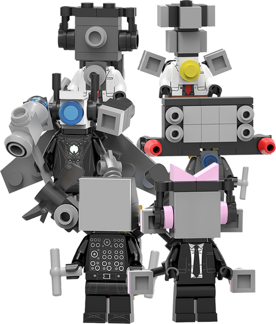 로앤제이 스키비디 토일렛 미니블록 연합군 얼티밋 6종 세트, 1개 세트 (6pcs), 1세트