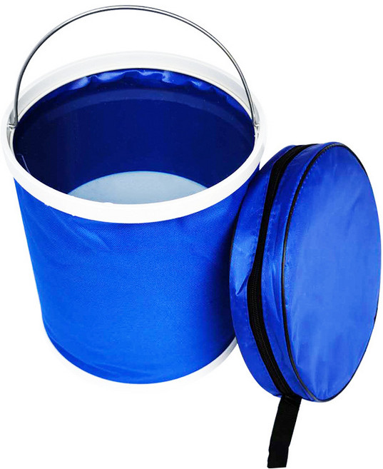아이앤피플 접이식 휴대용 물통 자동차 세차 캠핑 등산 해루질, 접이식휴대용물통_지퍼백포함, 11리터, 블루, 11L