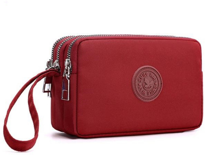 통장지갑 은행 경리 통장가방 패브릭 스트랩 파우치