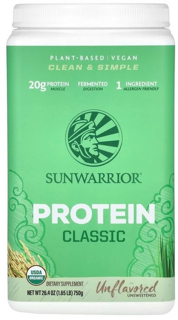 Sunwarrior Classic Protein Unflavored 1.65 lb 750 g, 748 g, 750g, 1개 - 쿠팡