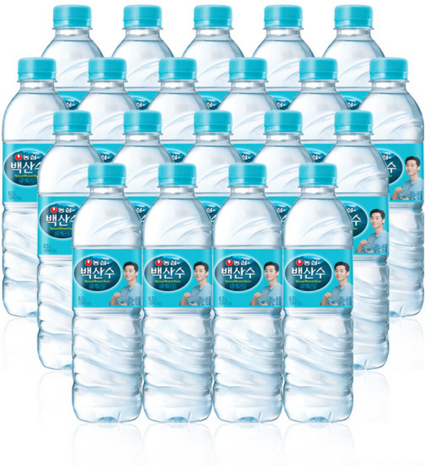 농심 백산수 입 물 생수 워터 화산암반수, 20개, 500ml