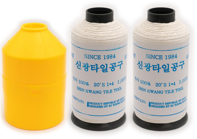 타일실 1000m 실통 목수실 수평실 먹실 면실, 1세트, 백색