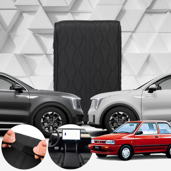 프라이드(87~00) 프리미엄 차량용 팔걸이 쿠션 5cm 블랙 1개, L