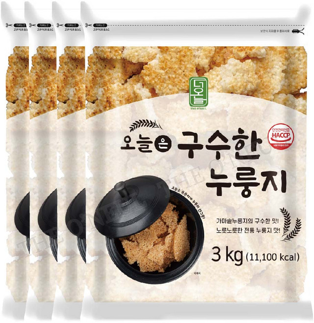 오늘 구수한누룽지, 3kg, 4개