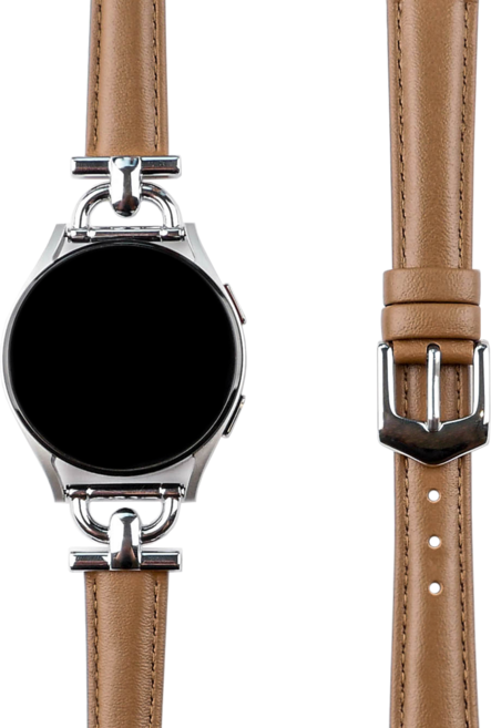 모할랩 갤럭시워치 호환 슬림 라벨르 가죽 스트랩 20mm, 02 브라운