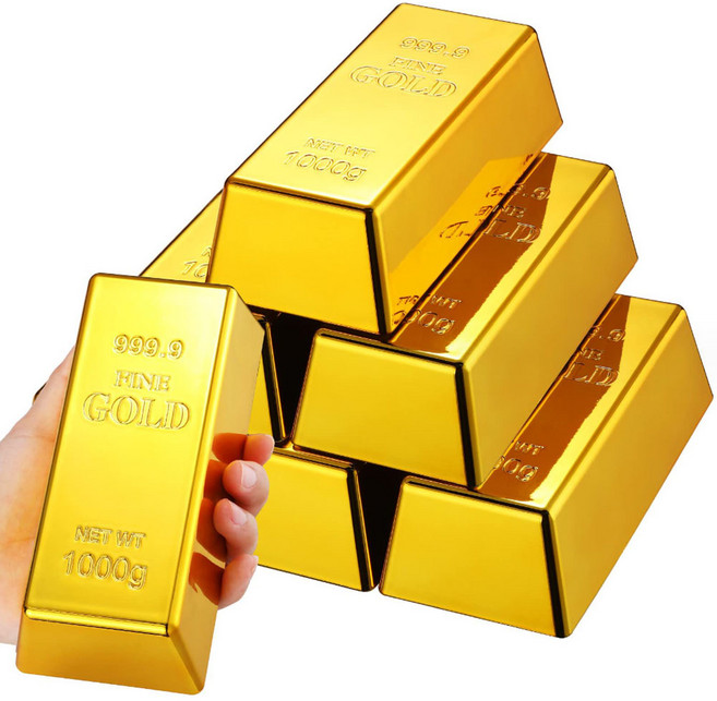 라이트앤 골드바 모형 가짜 금괴 소품, 모형 골드바 중형