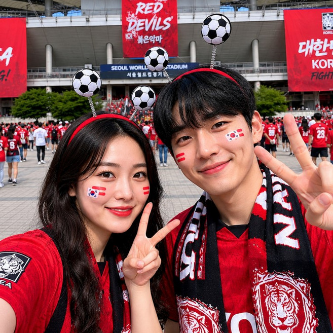 나오유 축구공머리띠 운동회 소품 월드컵 응원단