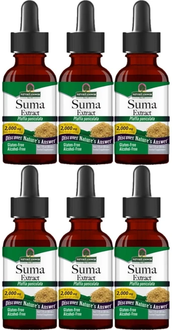 네이처스앤서 고흡수 수마 뿌리 추출물 2000mg 액상 액체, 30ml, 6팩 - 쿠팡