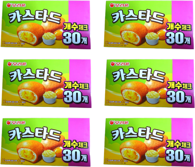 오리온 간식 카스타드(23g30봉입), 690g, 6개