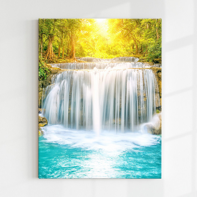 [인메이블] 돈들어오는 부자 기운 가득 폭포 9종 그림액자 풍수 금전운 그림 캔버스 액자 카페 인테리어 집들이 선물 대형 개업 선물, 06.건강 화목 폭포