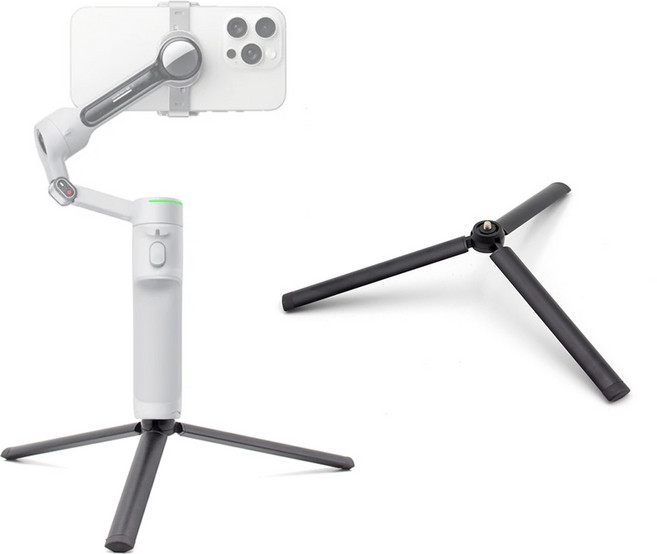 인스타360 플로우 2 프로 중량감 안정적인 메탈 베이스 삼각대 핸들 거치대, 블랙(단일색상), 1개