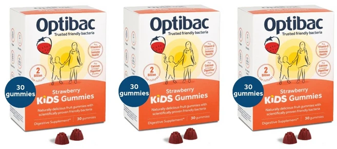 Optibac Kids 프로바이오틱 20억 구미 30정 x3개 - 쿠팡