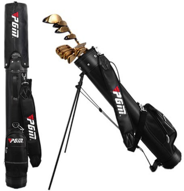 PGM 경량 골프 스탠드 하프백 남녀공용, 블랙