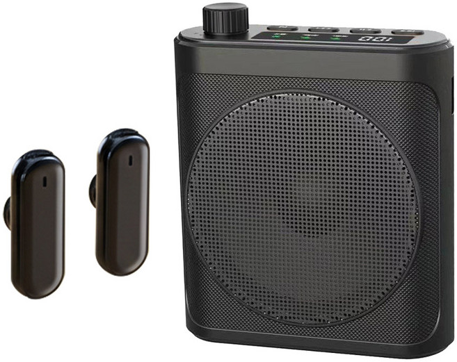 엔플로 강의용 핀 마이크 + 스피커 일체형 무선 블루투스 휴대용, 블랙, 핀 마이크+스피커 일체형