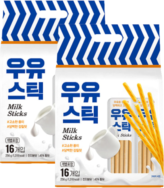 밀크스틱과자 256g, 2개