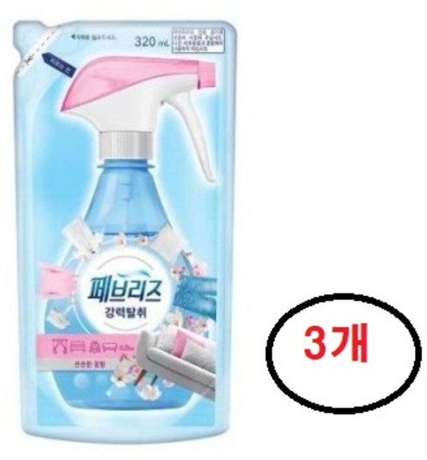 페브리즈 섬유탈취제 은은한꽃향 리필, 320ml, 3개