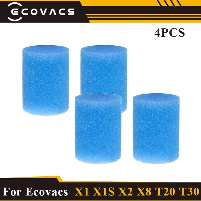 호환 에코백스 Deebot X1 X2 X8 T10 T20 T30 T50 T80 Pro 옴니 터보 맥스 N9 + 플러스 로봇 진공 청소 물, 01 4개