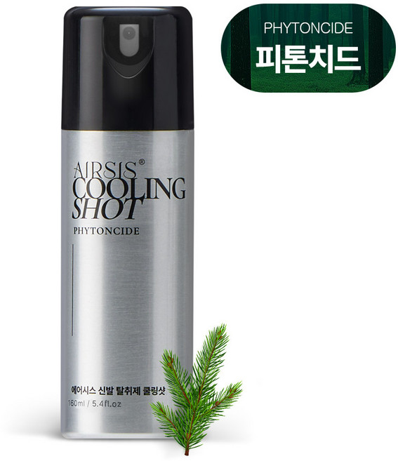 에어시스 휴대용 신발 탈취제 피톤치드향, 160ml, 1개