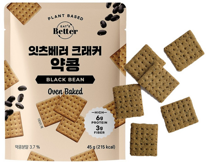 잇츠베러 비건 크래커 약콩, 45g, 7개