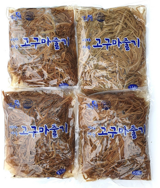 새마원 비타민자숙 고구마줄기 데친 삶은 고구마순, 4개, 1.5kg