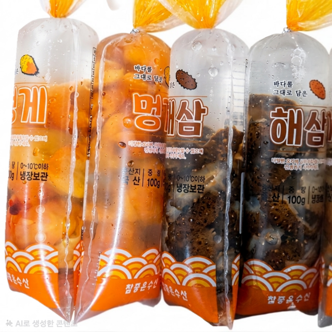 남해안 손질 깐멍게 활해삼 세트 회 비빔밥 생해삼, 1박스, 200g+200g