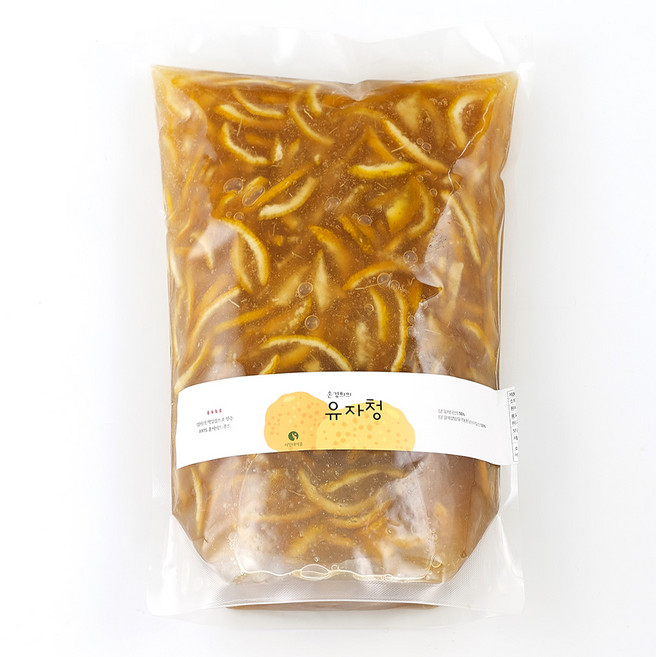 향긋한 유자청 유기농원당 수제청 고흥유자 전통차 대용량 카페납품, 1개, 1개입, 2kg