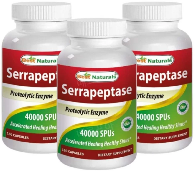 베스트내추럴스 세라펩타제 세라펩타아제 엔자임 40000SPU 180캡슐 3개 - 쿠팡