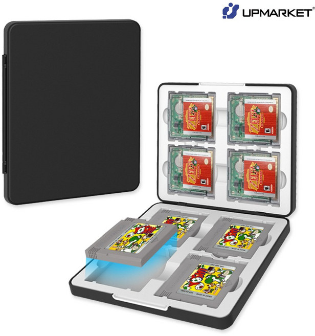 닌텐도 게임보이 GB GBC 게임 칩 케이스 팩 보관 마그넷 8개입, 블랙
