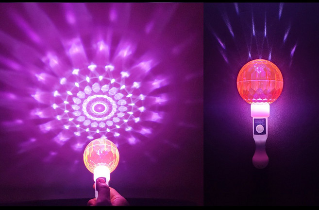LED 미러볼 응원봉 야광봉 콘서트, 8개, 핑크색
