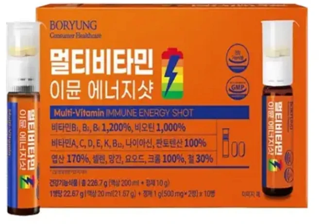보령 멀티비타민 이뮨 에너지샷, 2개, 10회분 - 쿠팡