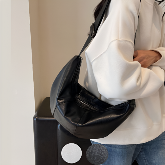 빈티지 심플 크로와상백 패션 소프트 미니백 캐주얼 크로와상 숄더백